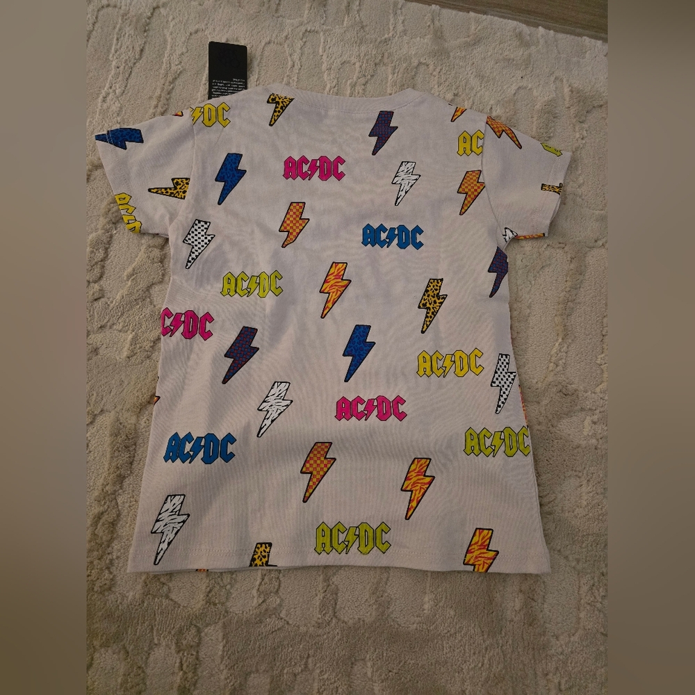 CHASER kids short sleeve t shirt size 4 acdc pattern